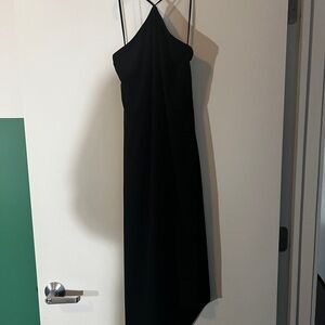 David Meister Black Halter Dress